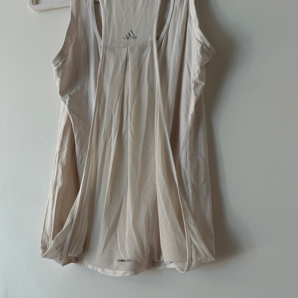adidas Roland Garros white athletic tennis tank top - Picture 3 of 7